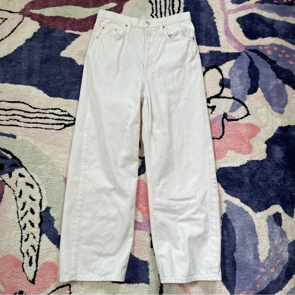 & Other Stories white 100% cotton jeans 15" rise size US 27/30